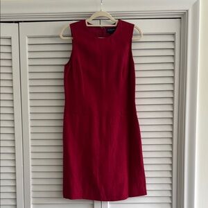 Ann Taylor Linen blend Red Sleeveless Dress